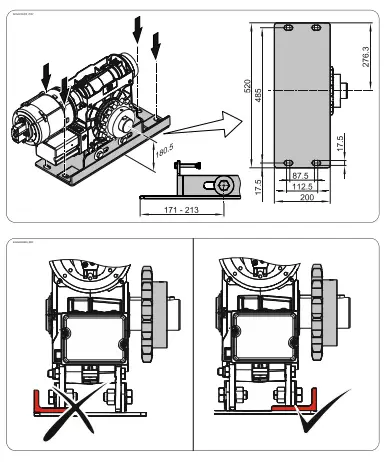 GfA ELEKTROMATEN 10002538 High Speed Roll Up Door Motor-fig4