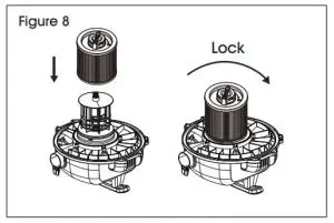 FIG 12 INSTALLING THE CARTRIDGE FILTER