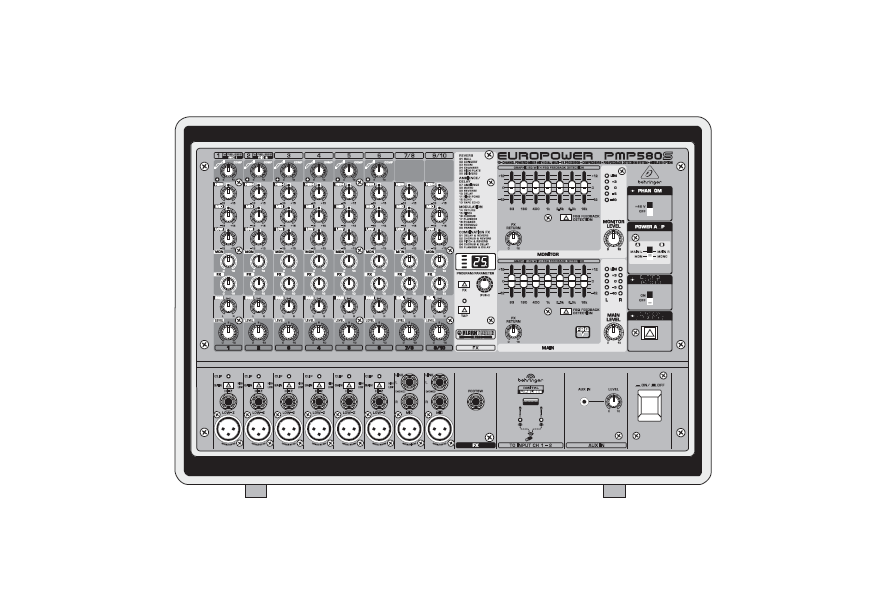 Behringer Europower Pmp580s 500-watt 10-channel Powered Mixer User Guide