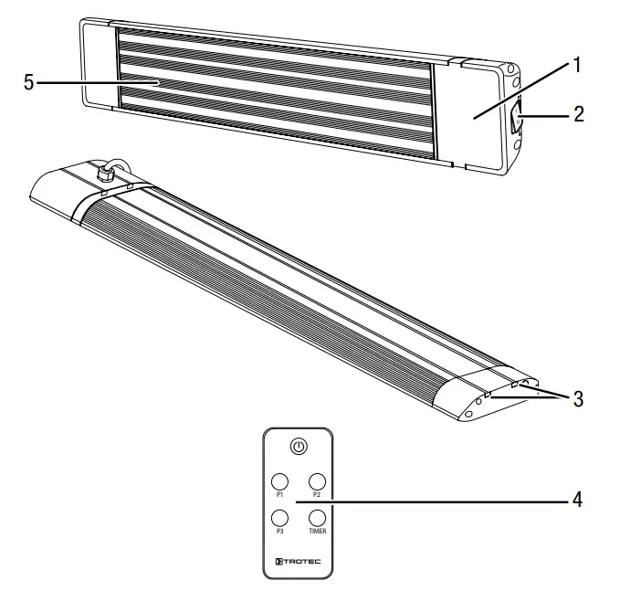TROTEC IRD 3200 Infrared Radiant Heater - Device Decription