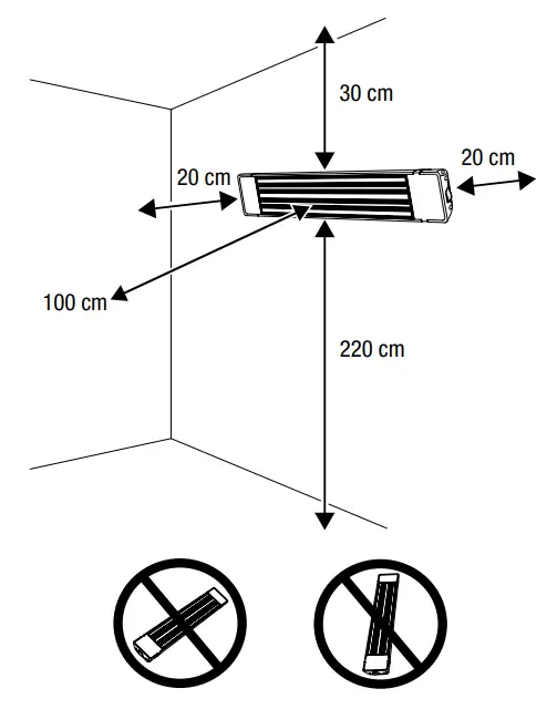 TROTEC IRD 3200 Infrared Radiant Heater - Installation 2