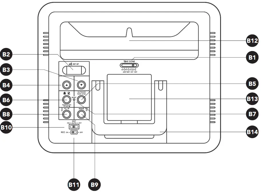 MARATHON CL030027-FD-NA Atomic Clock with Indoor-Outdoor Temperature 2