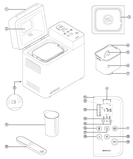 KENWOOD BM350 Stainless Steel Breadmaker fig 1