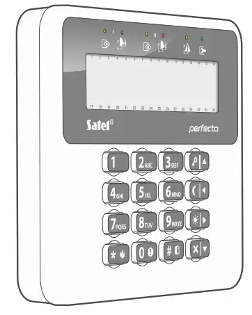 SATEL PRF-LCD-WRL Wireless keypad-fig1