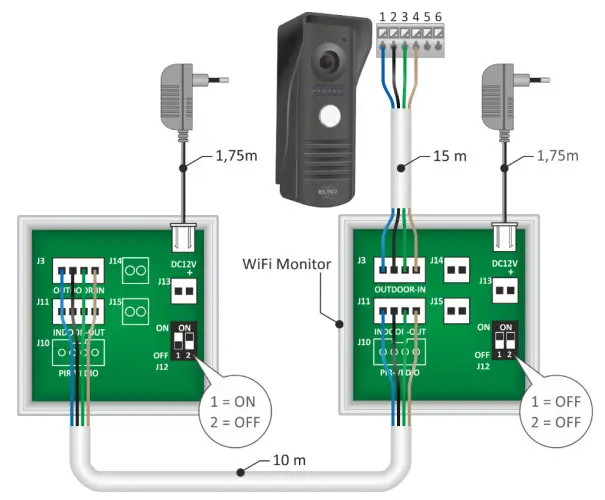 ELRO 1DOOR PUSH IP VIDEO DOOR INTERCOM - Second monitor connection