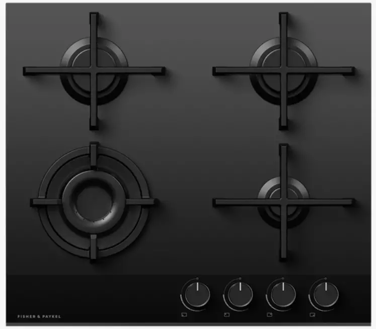 FISHER PAYKEL CG604DLPGB4 Gas on Glass Cooktop