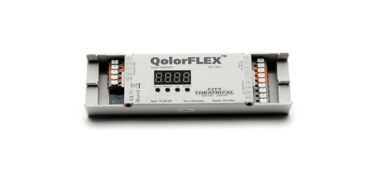 City Theatrical 5821 Qolorflex 4x5a Dimmer User Guide