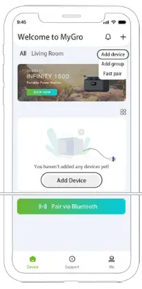 Growatt INFINITY 1500 Portable Power Station - led app
