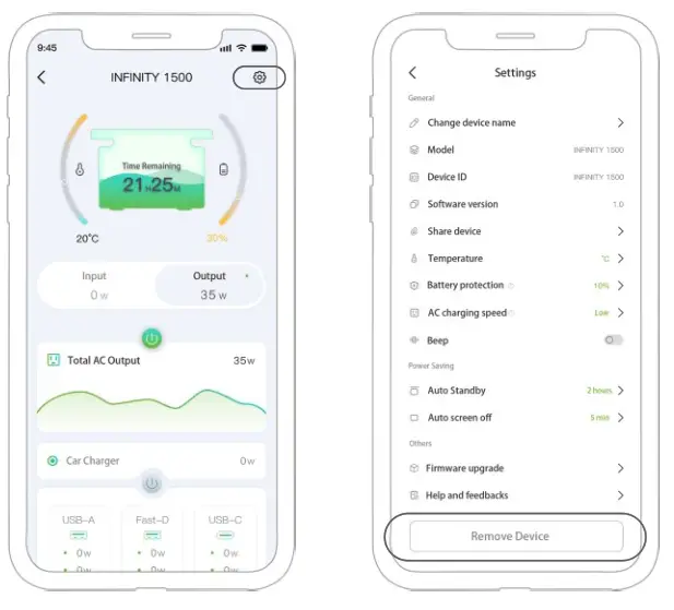 Growatt INFINITY 1500 Portable Power Station - led disply 6