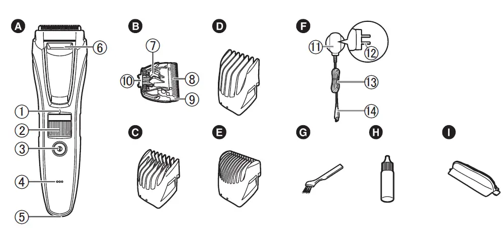 Panasonic ER-GB62 AC Rechargeable Beard and Hair Trimmer-6