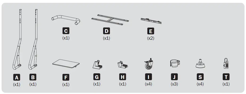 TRIPP-LITE DMCS60105HDS Heavy-Duty Streamline Mobile Cart fig 1