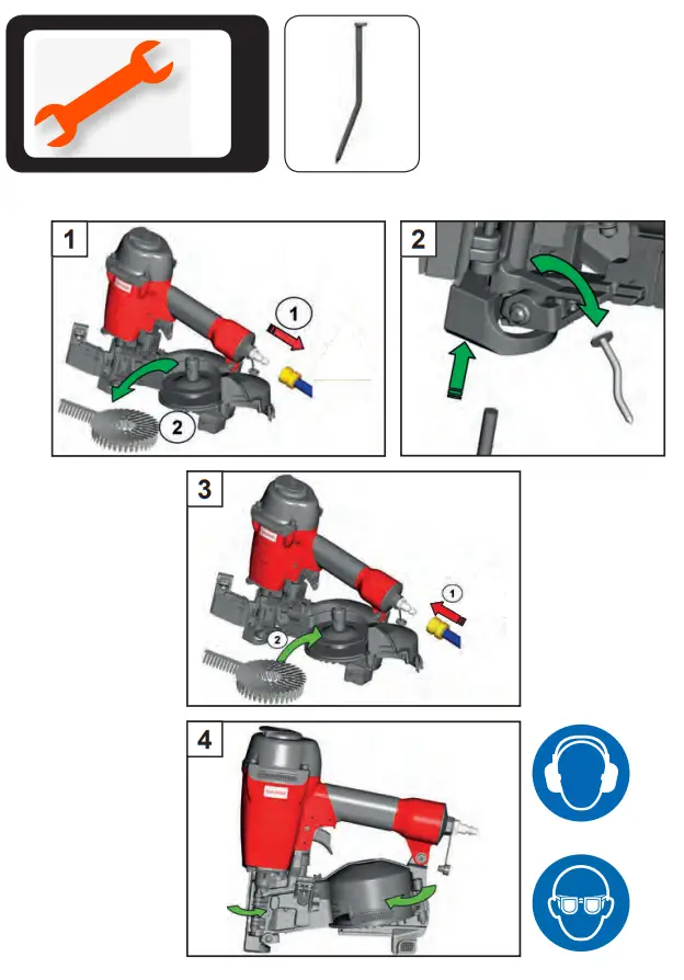 haubold RNC45R Pneumatic Coil Roofing Nailer - fig 8