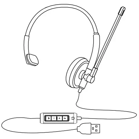 HROEENOI WRHW02 Noise Cancelling Microphone PC Headset - cover