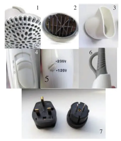 DOMO DO8815H Travel Hairdryer - parts