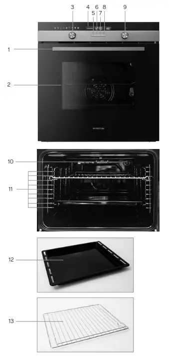 INVENTUM IOM6170RK Multifunctional Built-In Oven - 2