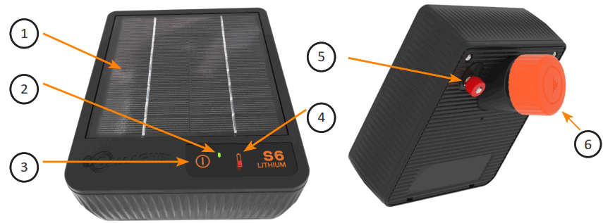 GALLAGHER 3E5307 S6 Lithium Solar Fence Energizer - 1