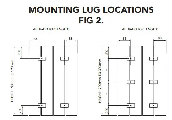 Myson Decor Vertical Flat Tube Radiator V10 and V20 User Guide - Figure 2