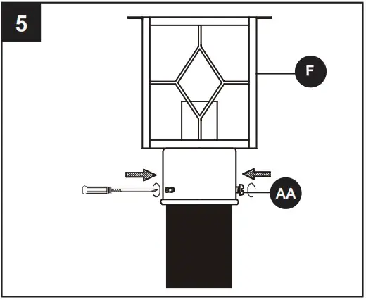 Harbor Breeze AL0344MORB Outdoor Post Light Outdoor Post Light - INSTALLATION 4