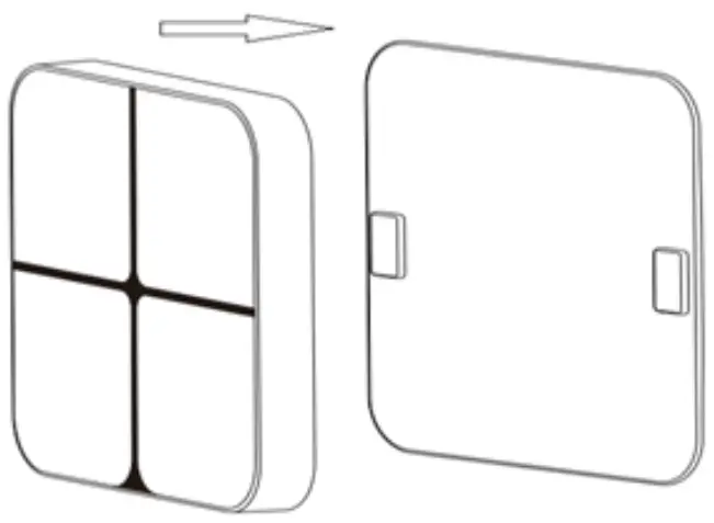 Attach your WallMote Quad to its Back Mounting plate.