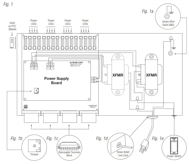 Altronix R615DC1016 CCTV Rack Mount DC Power Supplies