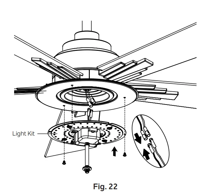 Installing The Light Kit And Glass Shade