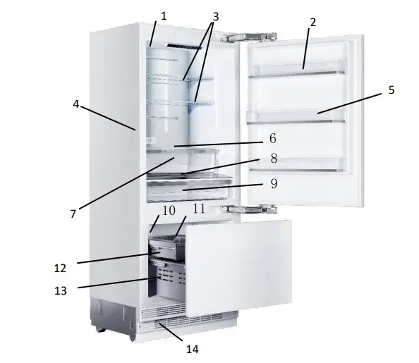 KUCHT KR360SD Refrigerator - Figure 2