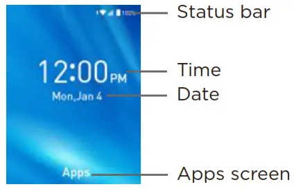 PhoneCurious Coolpad Belleza T Mobile Phone - Home Screen