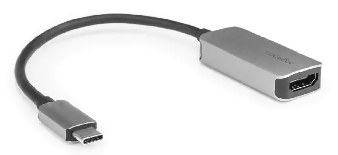 rocstor Y10A243-A1 USB Type-C to HDMI Adapter 4K 60Hz M F Aluminum