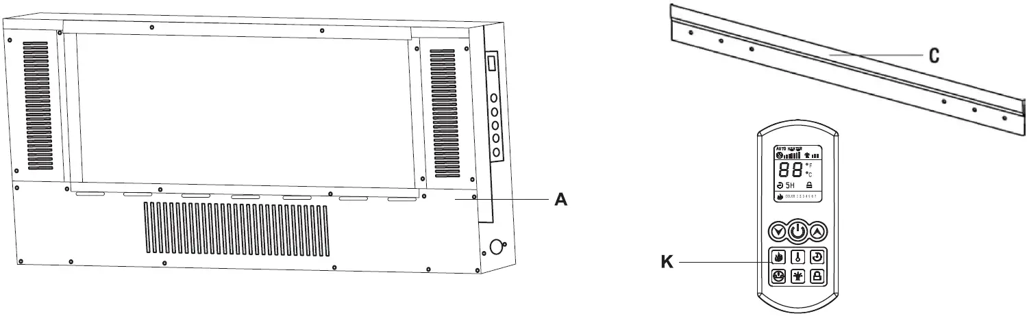 TURBRO INF36-W Electric Fireplace 08