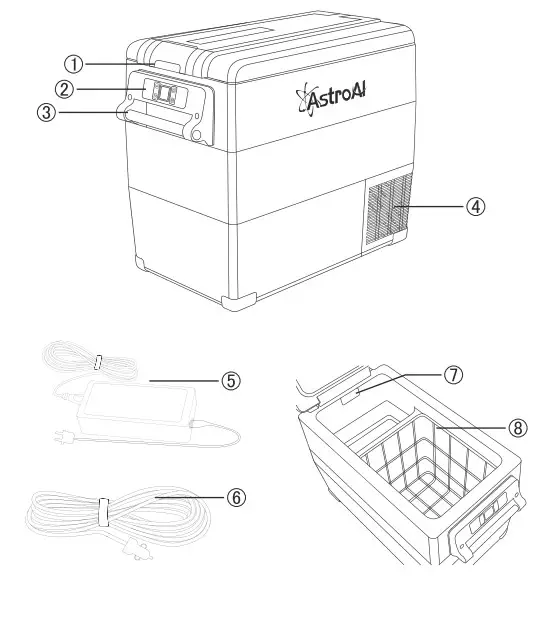 AstroAI ASIPF550G Portable Refrigerator Freezer-1
