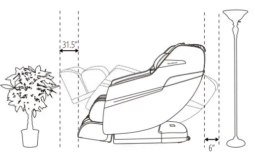 Brookstone BK-250 Chair User Manual - Reserve space on the front and back