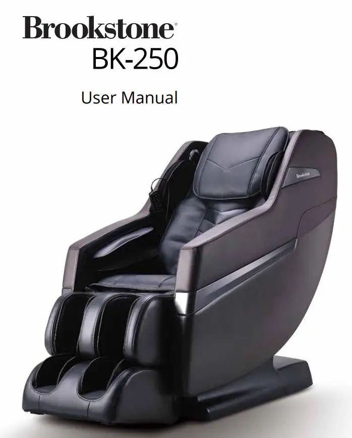 Brookstone BK-250 Chair User Manual