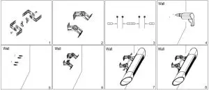 iQ heat WAVE 1500 Electric Heater - Wall mounted installation