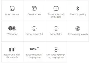 EDIFIER Uni-Buds True Wireless Stereo Earbuds-Icons description