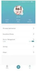 Wearfit Personal information Interface