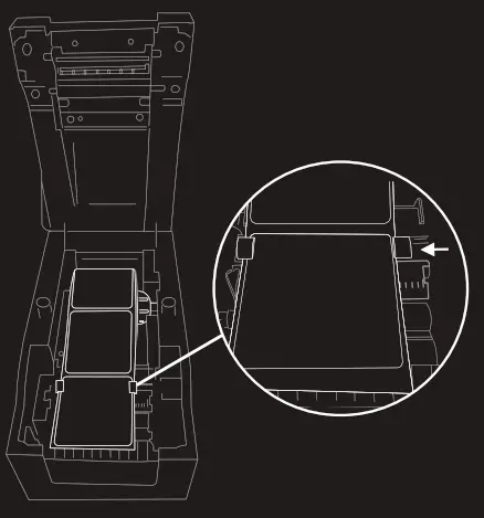 GO LABEL GL2120TH Thermal Printer-left side of the printer