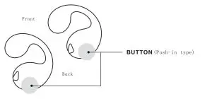 ambie AM-TW01 Earcuffs - operation button