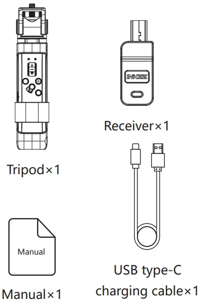 INKEE SK072 Ironbee Wireless Remote Shooting Grip -Packing List