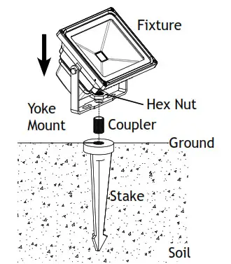 AMP Lighting AFL 401X A BZ Low Voltage Landscape Lighting - Stake Mount 2