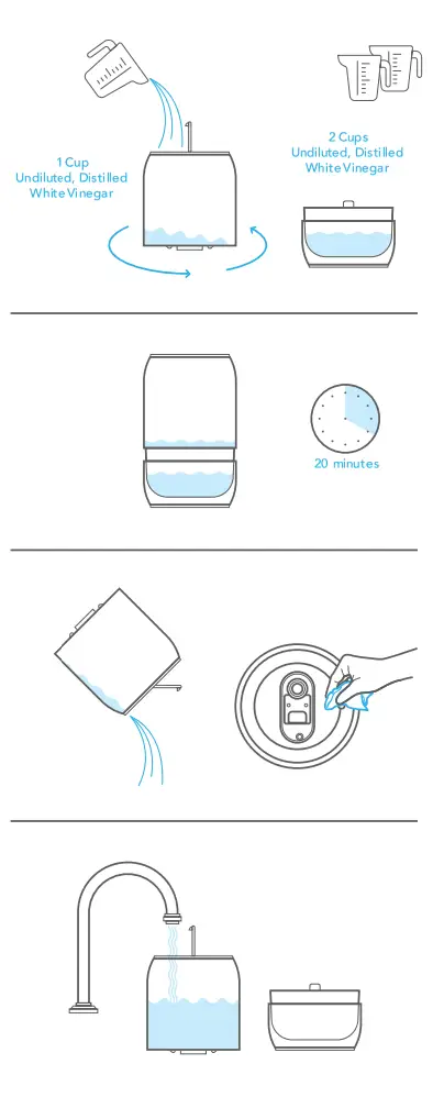 Honeywell HUL900 Series Reflection Ultrasonic Cool Mist Humidifier - Care and Cleaning