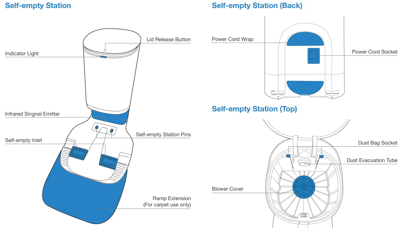 Yeedi CH1918 Self Empty Station - Diagram