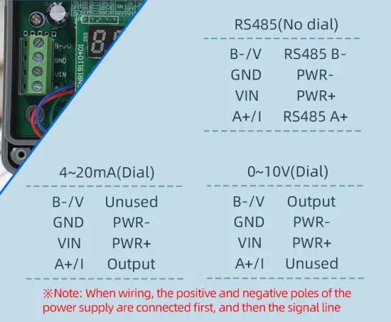 SONBEST SD3788 Display Type Thermal Pipe Type Wind Speed Sensor - How to wiring 1