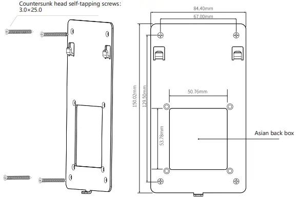 Wall-mounted installation description Figure 1