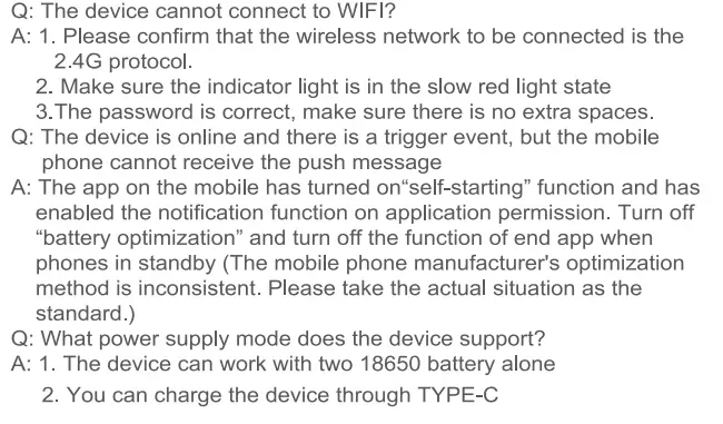 TOPVISION X11 Security Camera User Guide - Q&A