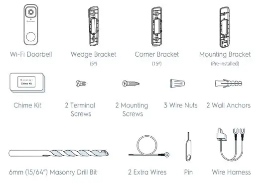 AMCREST AD410 4 Megapixel Video Doorbell Camera Pro - In the Box