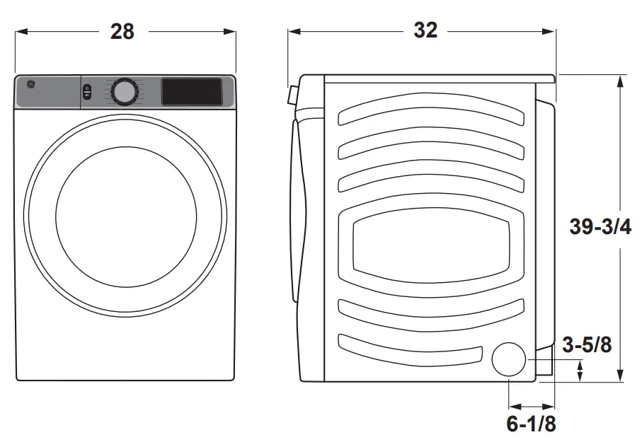GE Profile PFD95GSPTDS 7.8 cu. ft. Capacity Smart Front Load Gas Dryer with Steam and Sanitize Cycle