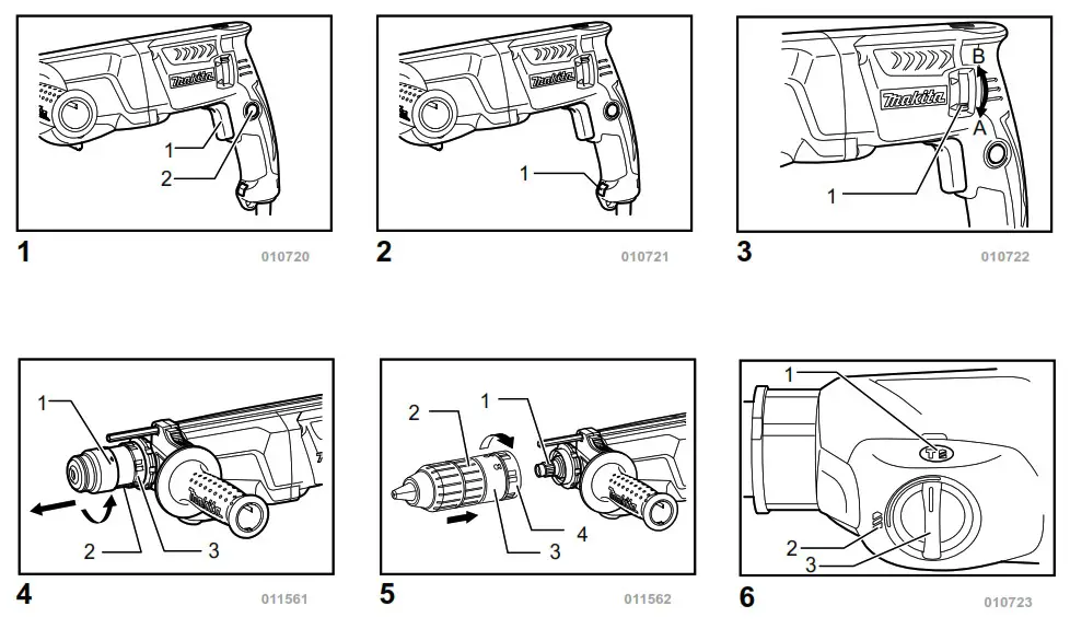 makita HR2310T Combination Hammer - Product Overview 1