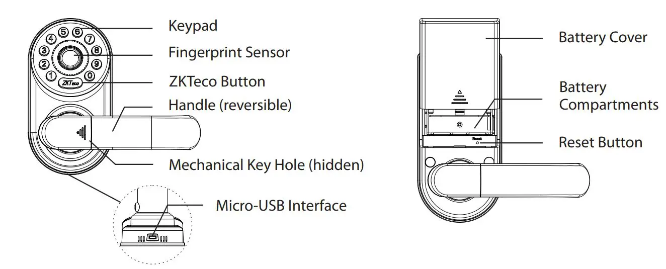 ZKTeco-ML300-Smart-Door-Lock-2