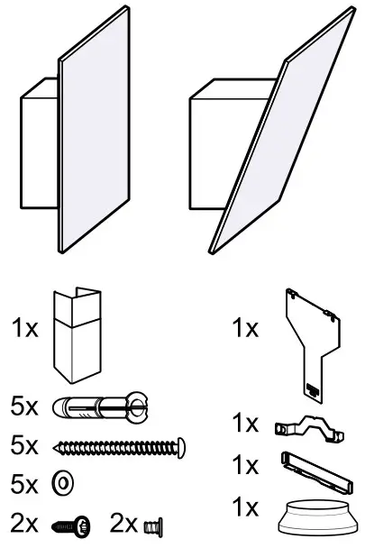 BOSCH DWF97RV60B Wall-Mounted Cooker Hood - Scope of delivery