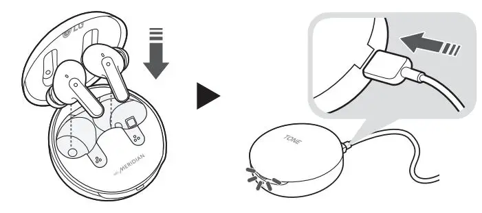 TONE-FP8W Bluetooth LG Stereo Headset Owner's Manual - Wired Charging